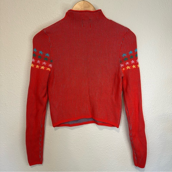 Urban Outfitters BDG Shauna Red Graphic Knit Sweater - Picture 7 of 9